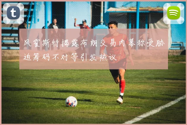风霍斯特揭露布朗交易内幕称受胁迫筹码不对等引发热议
